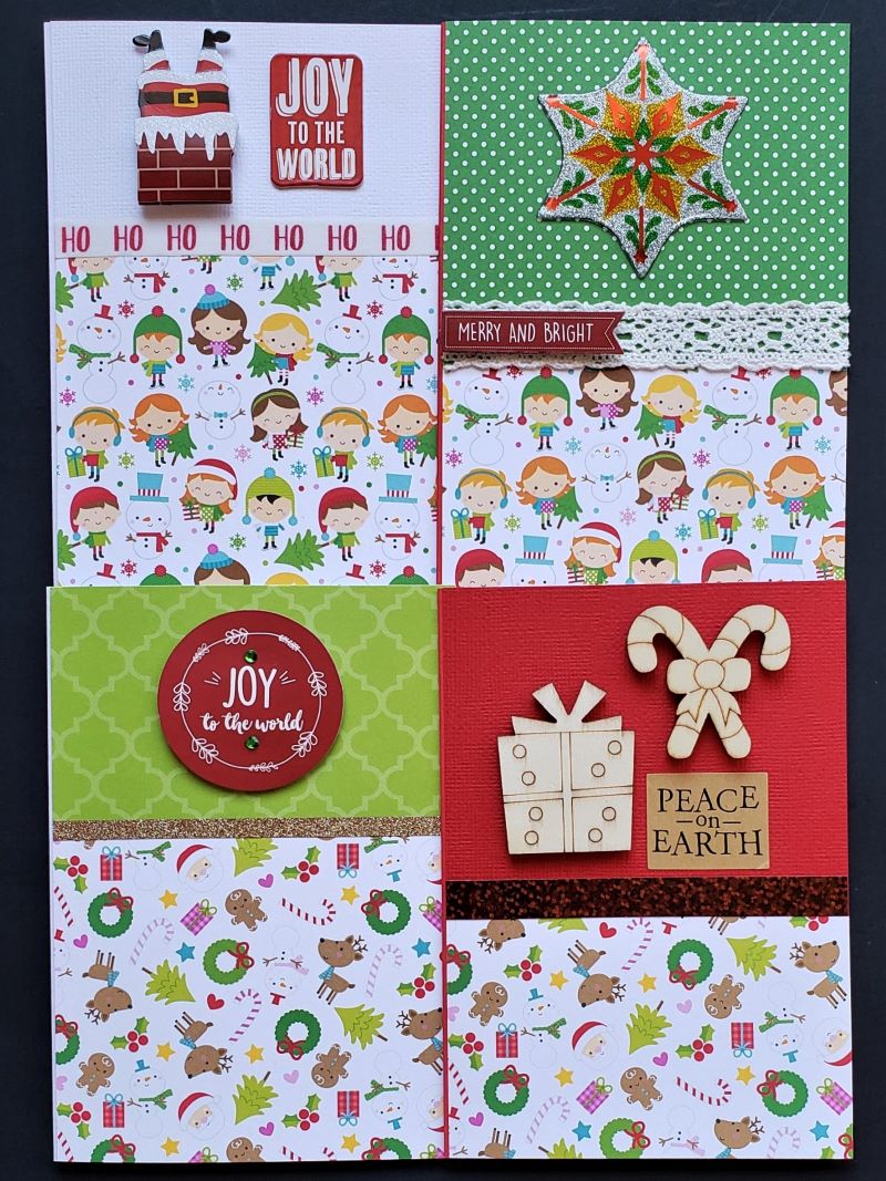 Four packs of Christmas cards for $10.