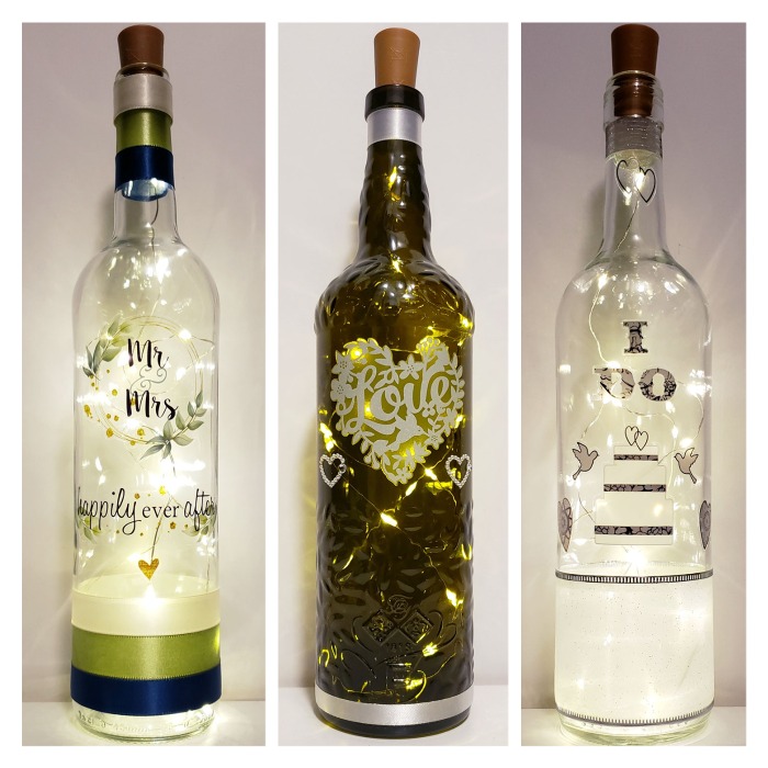 Bottle lights for weddings, anniversaries, engagements and more.